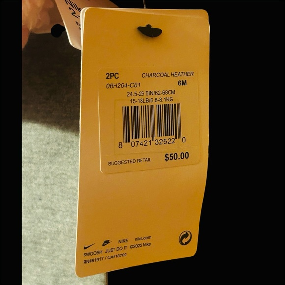 Nike Soft Pink Fleece Set with Gray Leggings - Picture 6 of 6